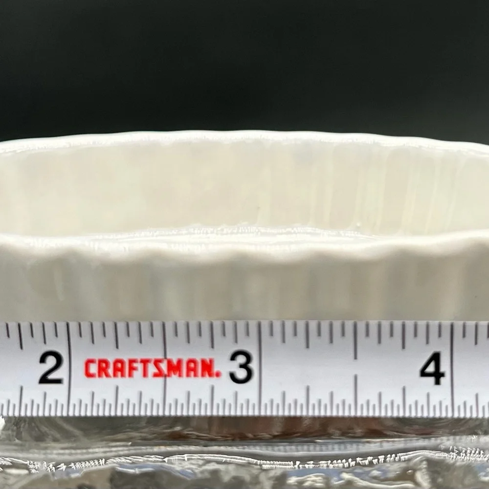 Vintage Hall China White Ceramic Planter Soap Dish Vanity‎ Tray